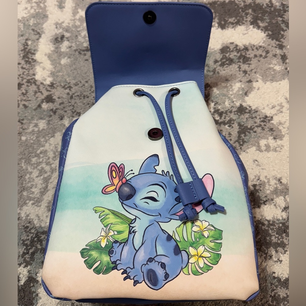Disney Stitch Drawstring and Snap Backpack - Picture 4 of 8